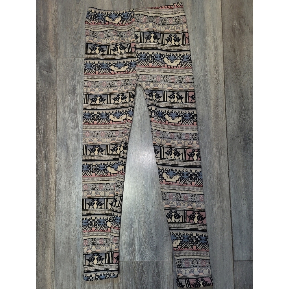 Fleece Lined Patterned Leggings - image 1
